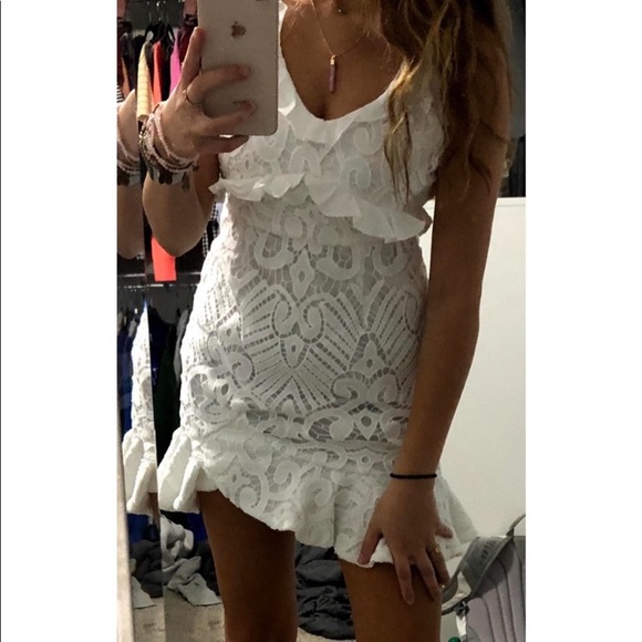 Angel Biba white lace sleevesless dress. Size large - Picture 9 of 14